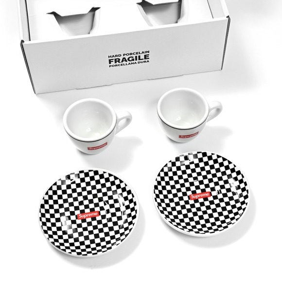 Supreme IPA‎ Porcellane Aosta Espresso Set Of 2 Black And White
